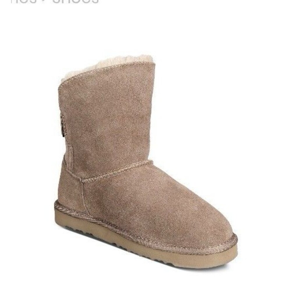 Style & Co Teenyy Suede Winter Booties Mushroom Faux Fur Lined Boots Size 5 NEW